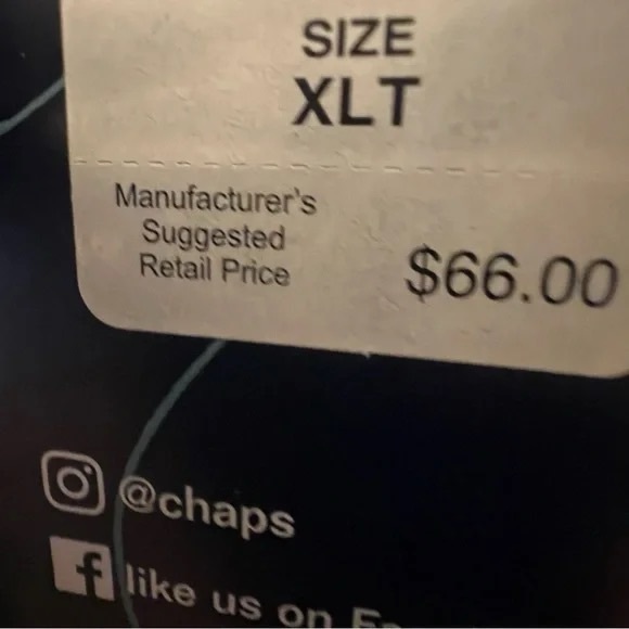 Chaps XLT Navy Blue Long Sleeve Polo Shirt - Picture 6 of 7